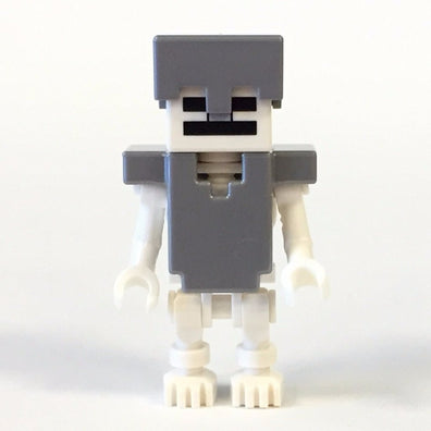 LEGO Minifigure-Skeleton with Helmet and Armor-Minecraft-MIN018-Creative Brick Builders